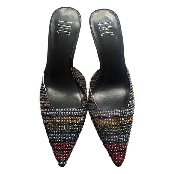INC- International Concepts Women's Giralda Rhinestone Pointed Toe Mules Sz 8.5M - Picture 6 of 8